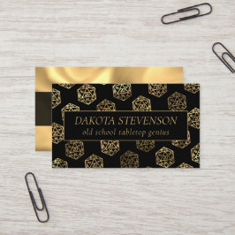 RPG Dice | Gold Fantasy Tabletop Gamer Branding Visitenkarte