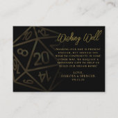 RPG Dice | Gold Fantasy Tabletop Gute Wünsche Begleitkarte (Vorderseite)