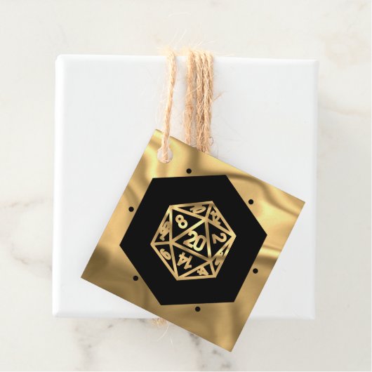 RPG Dice | Gold Fantasy Tabletop PnP Gamer Custom Geschenkanhänger (Beispiel)