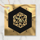 RPG Dice | Gold Fantasy Tabletop PnP Gamer Custom Geschenkanhänger (Vorderseite)