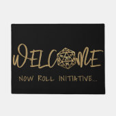 RPG Dice | Gold Fantasy Tabletop PnP Gamer Willkom Fußmatte (Vorderseite)