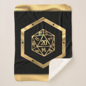 RPG Dice | Gold Fantasy Tabletop Retro PnP Gamer Sherpadecke (Vorderseite)
