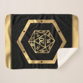 RPG Dice | Gold Fantasy Tabletop Retro PnP Gamer Sherpadecke (Vorderseite (Horizontal))