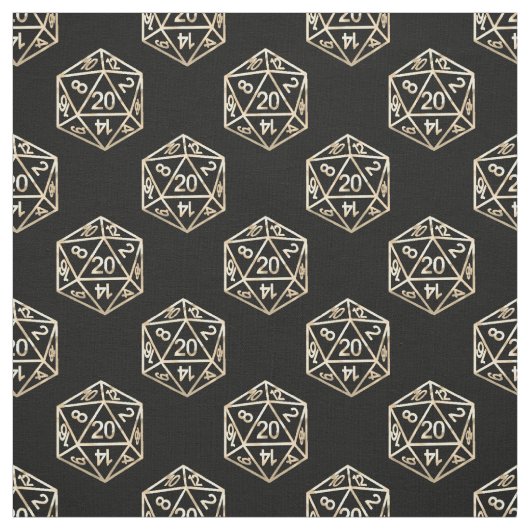RPG Dice | Gold Old School Tabletop PnP Roleplayer Stoff (Muster)