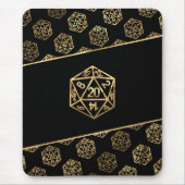 RPG Dice | Gold Old School Tabletop Role Player Mousepad (Vorne)