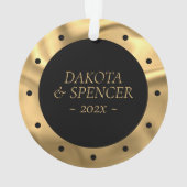 RPG Dice | Gold Old School Tabletop Role Player Ornament (Rückseite)