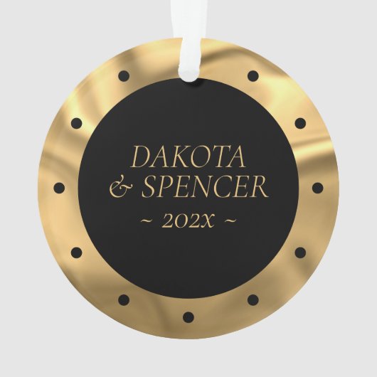 RPG Dice | Gold Old School Tabletop Role Player Ornament (Rückseite)