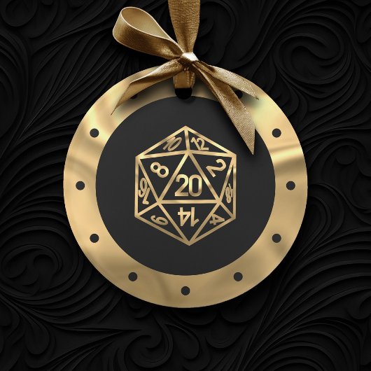 RPG Dice | Gold Old School Tabletop Role Player Ornament