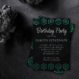 RPG Dice | Green Fantasy Tabletop PnP Abschluss Einladung