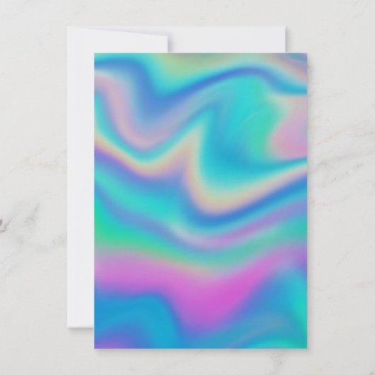 RPG Dice | Holo Fantasy Retro Tabletop PnP Gamer Einladung (Rückseite)