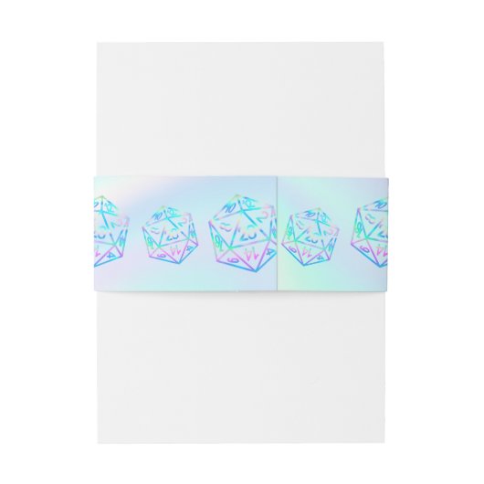 RPG Dice | Holo Fantasy Retro Tabletop PnP Gamer Einladungsbanderole (Rückseitenbeispiel)