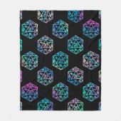 RPG Dice | Holo Fantasy Retro Tabletop PnP Gamer Fleecedecke (Vorderseite)