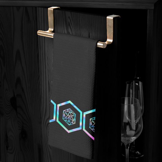 RPG Dice | Holo Fantasy Retro Tabletop PnP Gamer Geschirrtuch