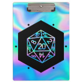 RPG Dice | Holo Fantasy Retro Tabletop PnP Gamer Klemmbrett (Vorderseite)