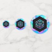 RPG Dice | Holo Fantasy Retro Tabletop PnP Gamer Konfetti (Rückseiten)