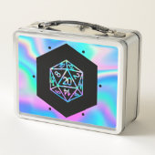 RPG Dice | Holo Fantasy Retro Tabletop PnP Gamer Metall Brotdose (Rückseite)