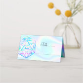 RPG Dice | Holo Fantasy Retro Tabletop PnP Gamer Platzkarte (Vorderseite)