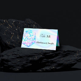 RPG Dice | Holo Fantasy Retro Tabletop PnP Gamer Platzkarte