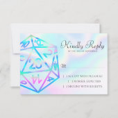 RPG Dice | Holo Fantasy Retro Tabletop PnP Gamer RSVP Karte (Vorderseite)