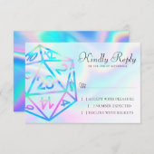 RPG Dice | Holo Fantasy Retro Tabletop PnP Gamer RSVP Karte (Vorne/Hinten)
