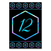 RPG Dice | Holo Fantasy Retro Tabletop PnP Gamer Tischnummer (Rückseite)