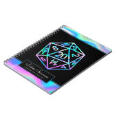 RPG Dice | Holo Fantasy Tabletop Gamer Character Notizblock (Linke Seite)