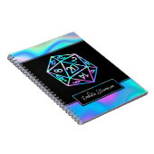 RPG Dice | Holo Fantasy Tabletop Gamer Character Notizblock (Rechte Seite)