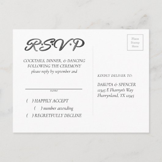 RPG Dice | Holo Fantasy Tabletop Gamer Event UAWG Einladungspostkarte (Rückseite)