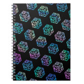 RPG Dice | Holo Fantasy Tabletop Gamer Kampagne Notizblock (Vorderseite)