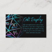 RPG Dice | Holo Fantasy Tabletop Geschenke auf Dis Begleitkarte (Vorderseite)