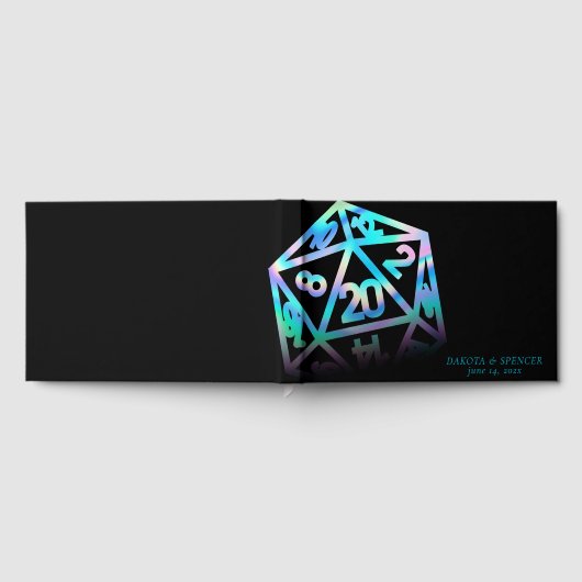 RPG Dice | Holo Fantasy Tabletop PnP Gamer Custom Gästebuch (Voll)