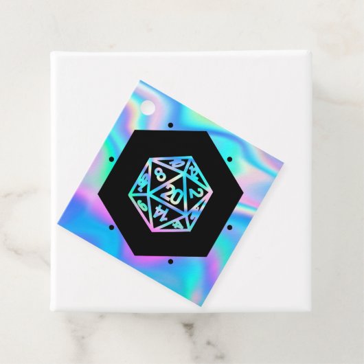 RPG Dice | Holo Fantasy Tabletop PnP Gamer Custom Geschenkanhänger (Beispiel)