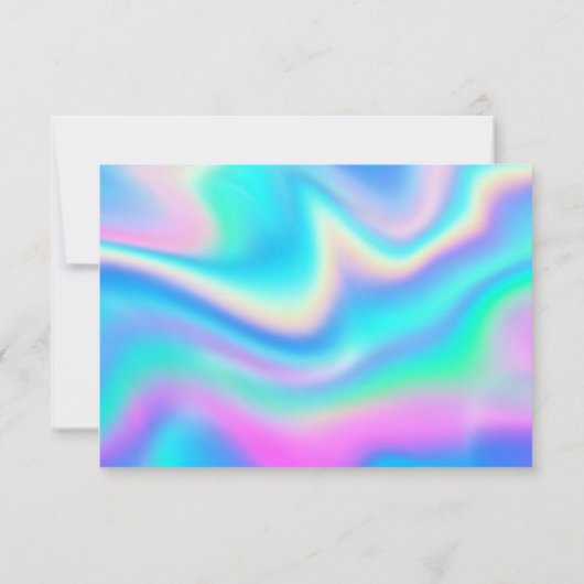 RPG Dice | Holo Fantasy Tabletop PnP Gamer Entree RSVP Karte (Rückseite)