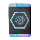 RPG Dice | Holo Old School Tabletop PnP Roleplayer Badematte (Vorderseite Vertikal)