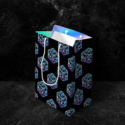 RPG Dice | Holo Old School Tabletop PnP Roleplayer Mittlere Geschenktüte