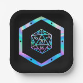 RPG Dice | Holo Old School Tabletop PnP Roleplayer Pappteller (Vorderseite)