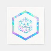 RPG Dice | Holo Old School Tabletop PnP Roleplayer Serviette (Vorderseite)