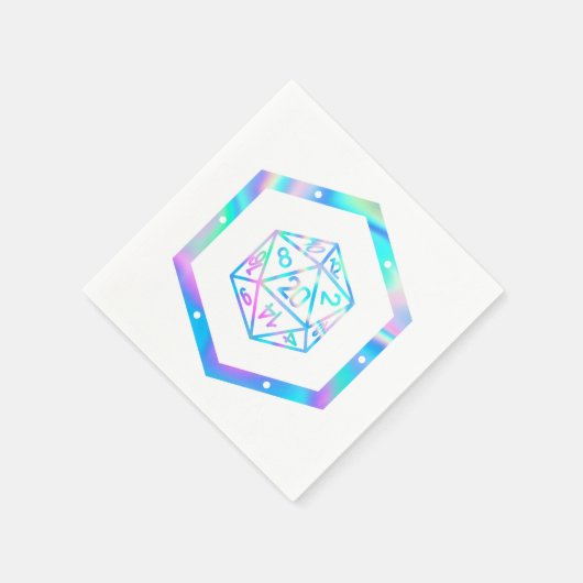 RPG Dice | Holo Old School Tabletop PnP Roleplayer Serviette (Ecke)