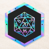 RPG Dice | Holo Old School Tabletop PnP Roleplayer Untersetzer (Vorderseite)