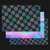 RPG Dice | Holo Old School Tabletop Role Player Geschenkpapier Set