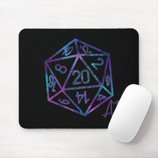 RPG Dice | Holo Old School Tabletop Role Player Mousepad (Mit Mouse)