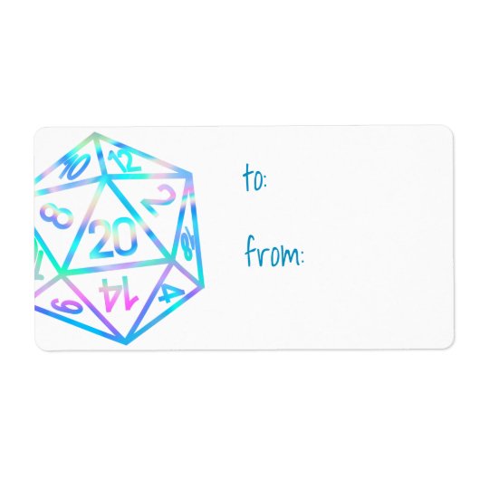 RPG Dice | Holo Retro Tabletop Gamer Gift To From (Vorne)