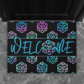 RPG Dice | Holo Retro Tabletop Role Player Willkom Fußmatte