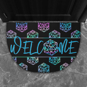 RPG Dice   Holo Retro Tabletop Role Player Willkom Fußmatte