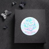 RPG Dice | Holo Retro Tabletop Roleplayer Custom Runder Aufkleber