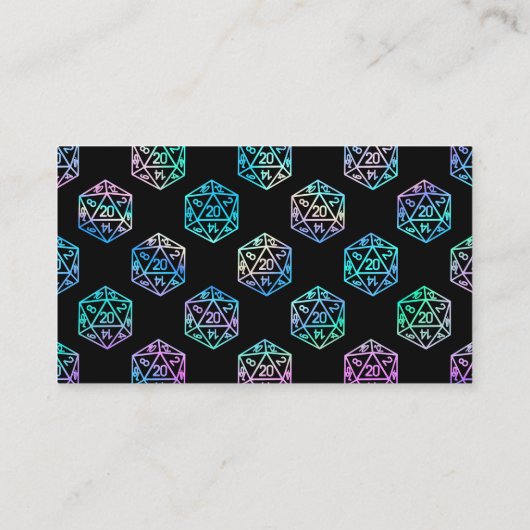 RPG Dice | Holo Tabletop PnP Roleplayer Empfang Begleitkarte (Rückseite)