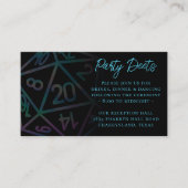 RPG Dice | Holo Tabletop PnP Roleplayer Empfang Begleitkarte (Vorderseite)