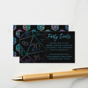 RPG Dice   Holo Tabletop PnP Roleplayer Empfang Begleitkarte