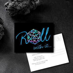 RPG Dice Holo Tabletop Roleplayer Postkarte