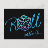 RPG Dice | Holo Tabletop Roleplayer Postkarte (Vorderseite)